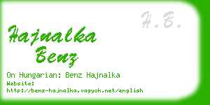 hajnalka benz business card